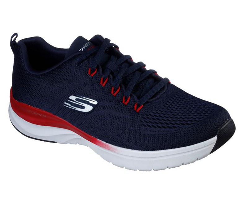 Skechers Herr Marinblå/Röda Sneakers - Ultra Groove - Templar - Sverige (GOREK-4180)